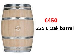 225 liter oak barrel